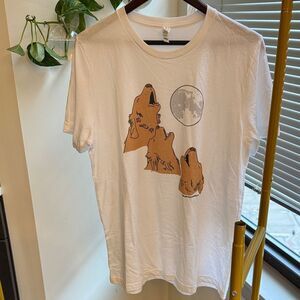 Bella Canvas Cream T-Shirt with Wolf Graphic
